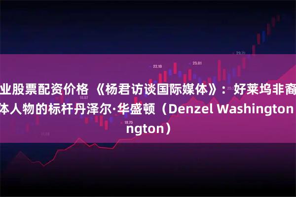 专业股票配资价格 《杨君访谈国际媒体》：好莱坞非裔媒体人物的标杆丹泽尔·华盛顿（Denzel Washington）